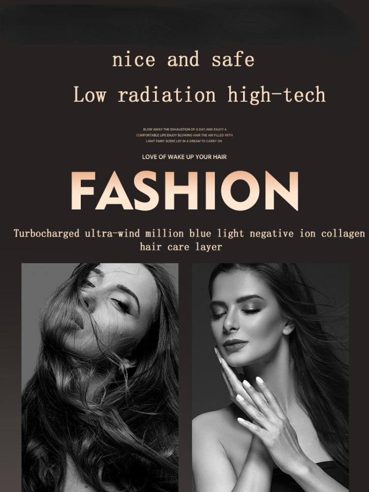 Portable Hair Dryers Negative Ion 1800W 2200W Three-gear Heating and Cooling Adjustment High Power Blue Light Anti-static Blow Dryer Home Appliance