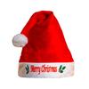 Christmas Hat Children Red Velvet Santa Hat with Cartoon Antler Pattern Decoration Festive Holiday Party Supplies