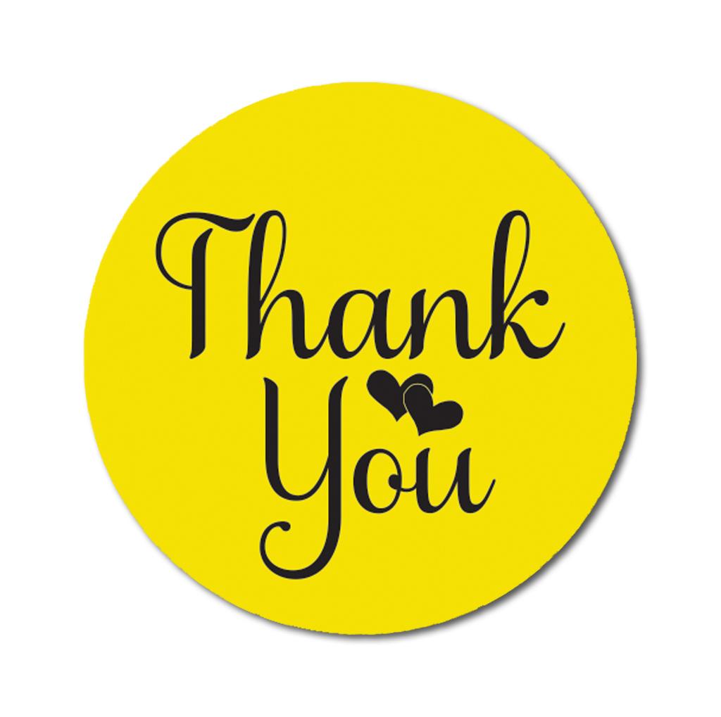 Дарлинг сувенир персонализированные 1,6 дюймов круглый черный DIY сердце каллиграфия спасибо наклейки-45