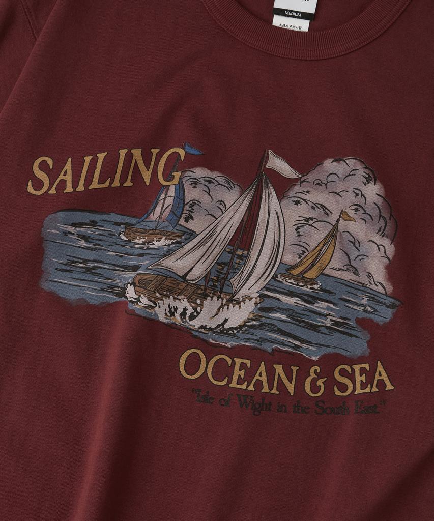 OUTSTANDING V.S.C Tee(Sailing)_Wine