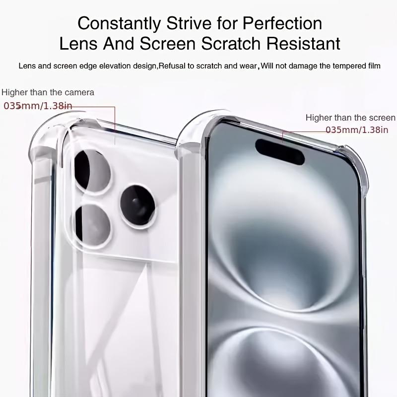 Ultra Thin Transparent Phone Case For For Iphone 17 Pro Max Soft TPU Cases For For Iphone17 Pro Max 17Pro Shockproof Clear Back Cover