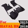 Sinjayer Waterproof Leather Custom Fit Car Floor Mats Front & Rear FloorLiner AUTO Parts Carpet For Haval H8 2015
