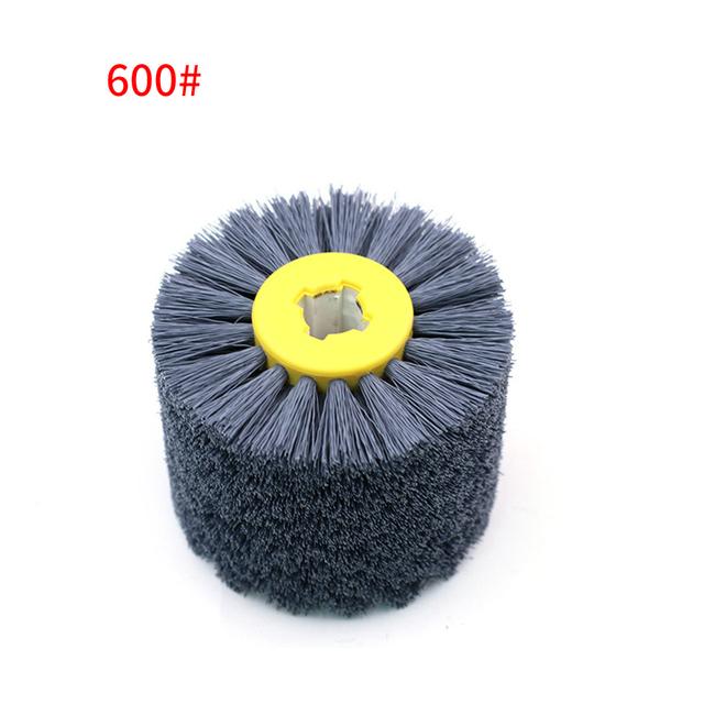120*100*19mm Multi Grit Abrasive Wire Drawing Tool Nylon Wire Drawing Wheel Abrasive Wire Brush for Wood Furniture Polishing