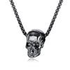 Gothic Skull Pendant Chain Necklace For Men Halloween BFF Gifts Skeleton Head EMO Jewelry Male
