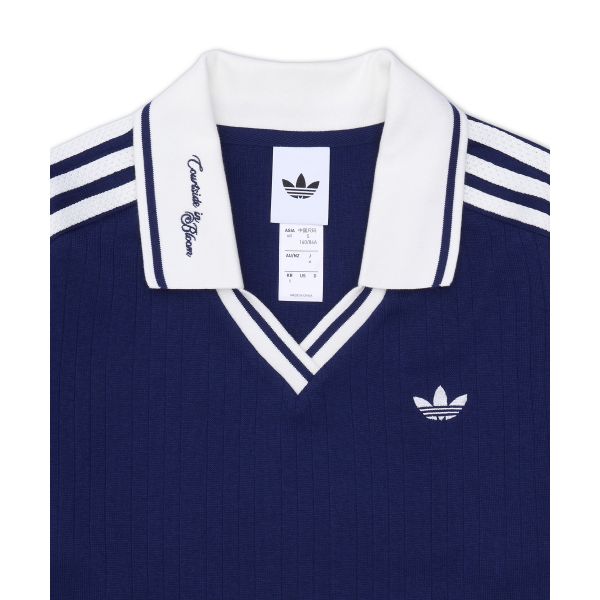 adidas Оригинальная женская спортивная полосатая вязаная футболка с длинным рукавом KY5732