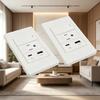 2 шт. Электрическая настенная розетка 15А 3 отверстия Настенная розетка USB 2.1А 5В 10Вт Белая для дома ПК 1-местная Одноуправляемая розетка переменного тока