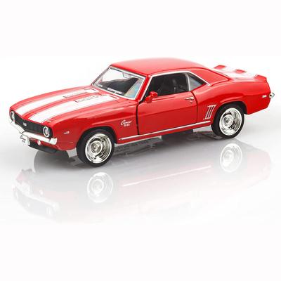 Литые автомобили в масштабе 1/36, модели автомобилей Camaro SS 1969 года, игрушечные машинки с откатным механизмом, автомобили, подарки для мальчиков и девочек