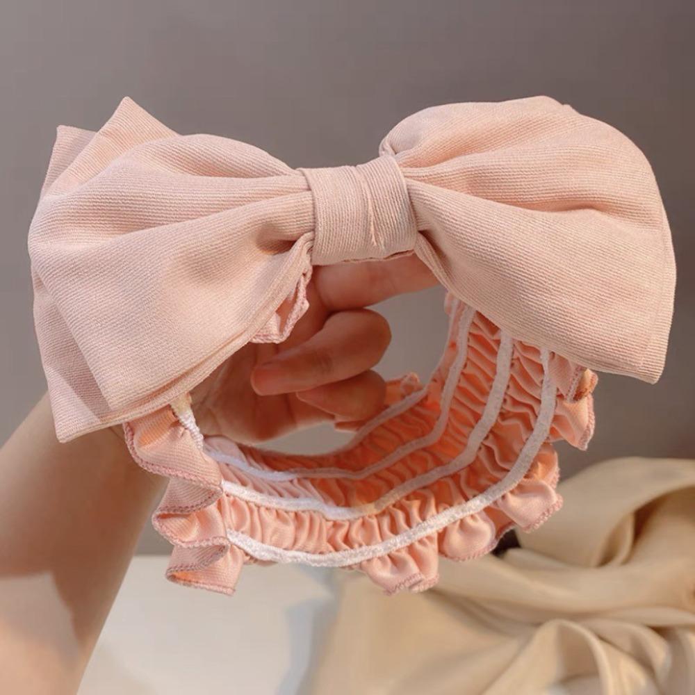 Makeup Washing Face Hairband Double-layered Face Washing Tools Durable Bow Headband Girls Gift