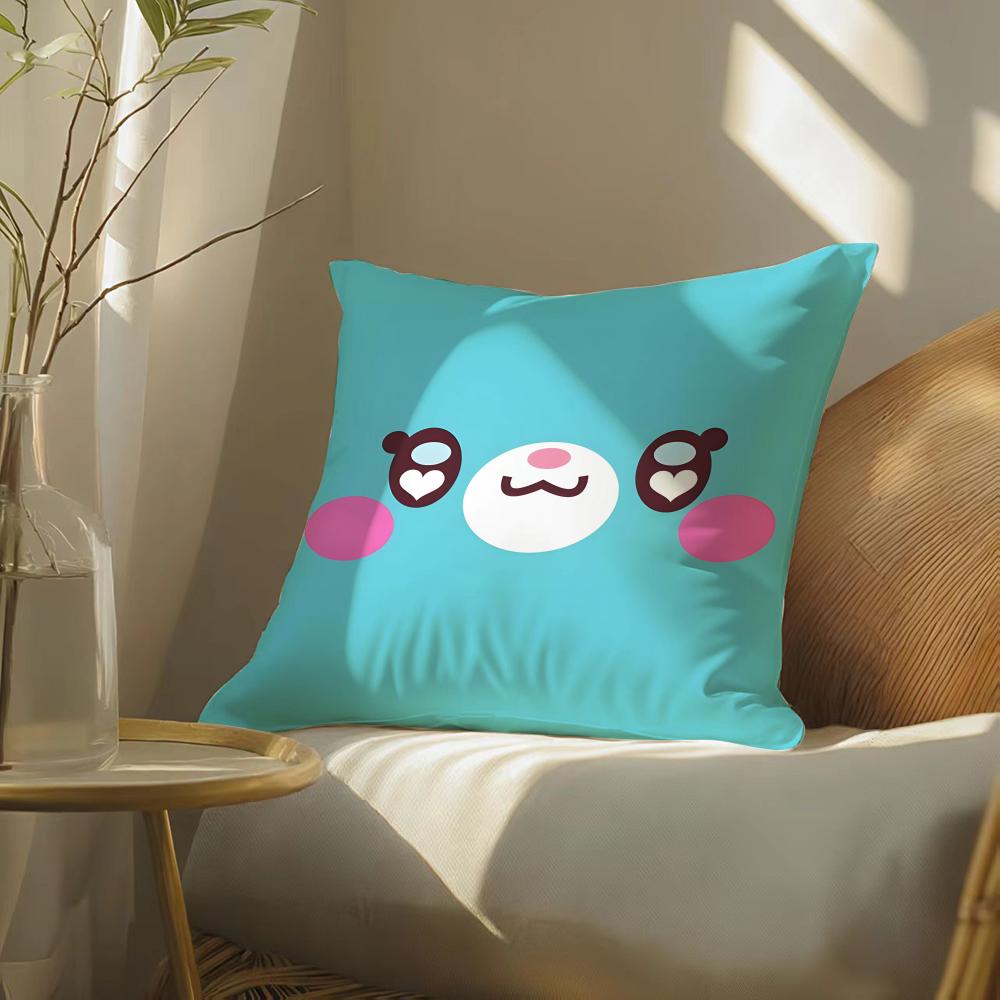 Animal Facial Portraits Pillow Case DoubleSided Plush Sofa Cushion Covers Organic Breathable Invisible Zipper