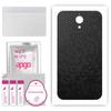 apgo Protective Skin Sticker for the Back Compatible with Kruger&Matz Flow 4S, Wrap Film, Foil, Vinyl - Pattern Black Honeycomb