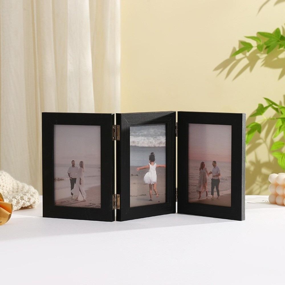 Triplex Frame Folding Photo Frame Modern Simple Hinge Photo Frame Picture Frame Ornaments Gifts