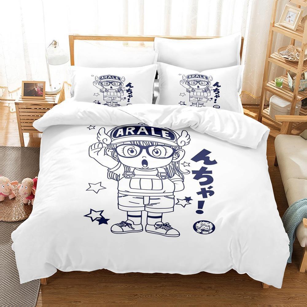 Модный мультяшный аниме-постельный комплект DR S-Slump Arale Простыня Кинг Твин Дабл Детский постельный комплект Микрофибра или Полиэстер Пододеяльник