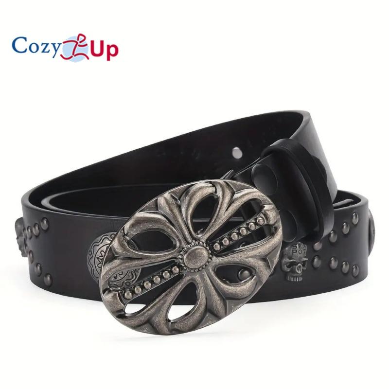Мужской ремень в стиле бохо, пояс в винтажном стиле с инкрустацией в виде головы скелета, женский ремень с заклепками, пояс в стиле хип-хоп, панк-рок, стиль Y2K, пояс для секс-бомбы