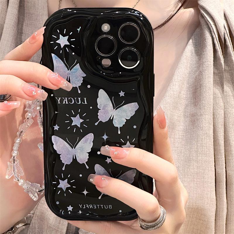 Чехол Zhitai для iPhone 16 Pro — силиконовый чехол с кремовым узором для Apple 15, 12 и 14 с полной защитой и цепочкой для мобильного телефона.