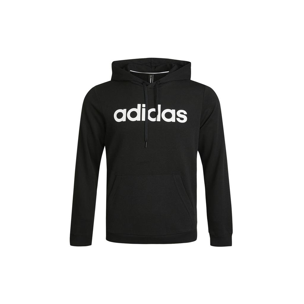 adidas Мужская толстовка с капюшоном Neo с буквенным принтом и логотипом, черная GP4875