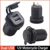Motorcycle Dual USB Fast Charger Socket Universal USB Charging Adapter Outlet 2.1A Panel for Mobile Phone Moto Accessories