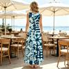 Sleeveless Tie-Dye Maxi Dress Lightweight,Stylish & Comfortable Perfect for Summer,Daily Commute,Poolside Casual & Vacation