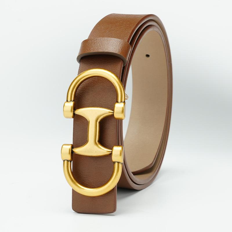 Women'S Belt Fashion Thin Belt Versatile New Skirt Dress Decorative Smooth Buckle Women'S Belt