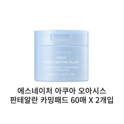 S-Nature Aqua Oasis Panthealan Успокаивающие салфетки Увлажняющие Охлаждающие Успокаивающие, 60 листов, 2 шт.