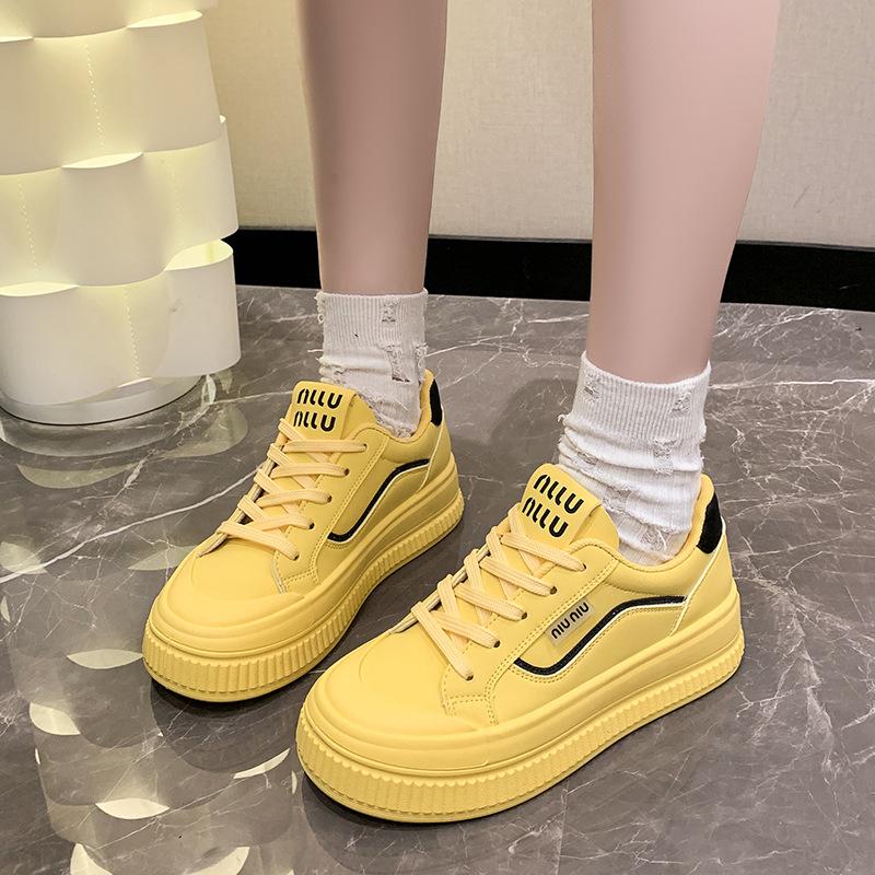 Women's Fashion Casual Solid Color Sneakers Women's Shoes Ladies 2024 Fall New Designer Sneakers Zapatillas De Mujer