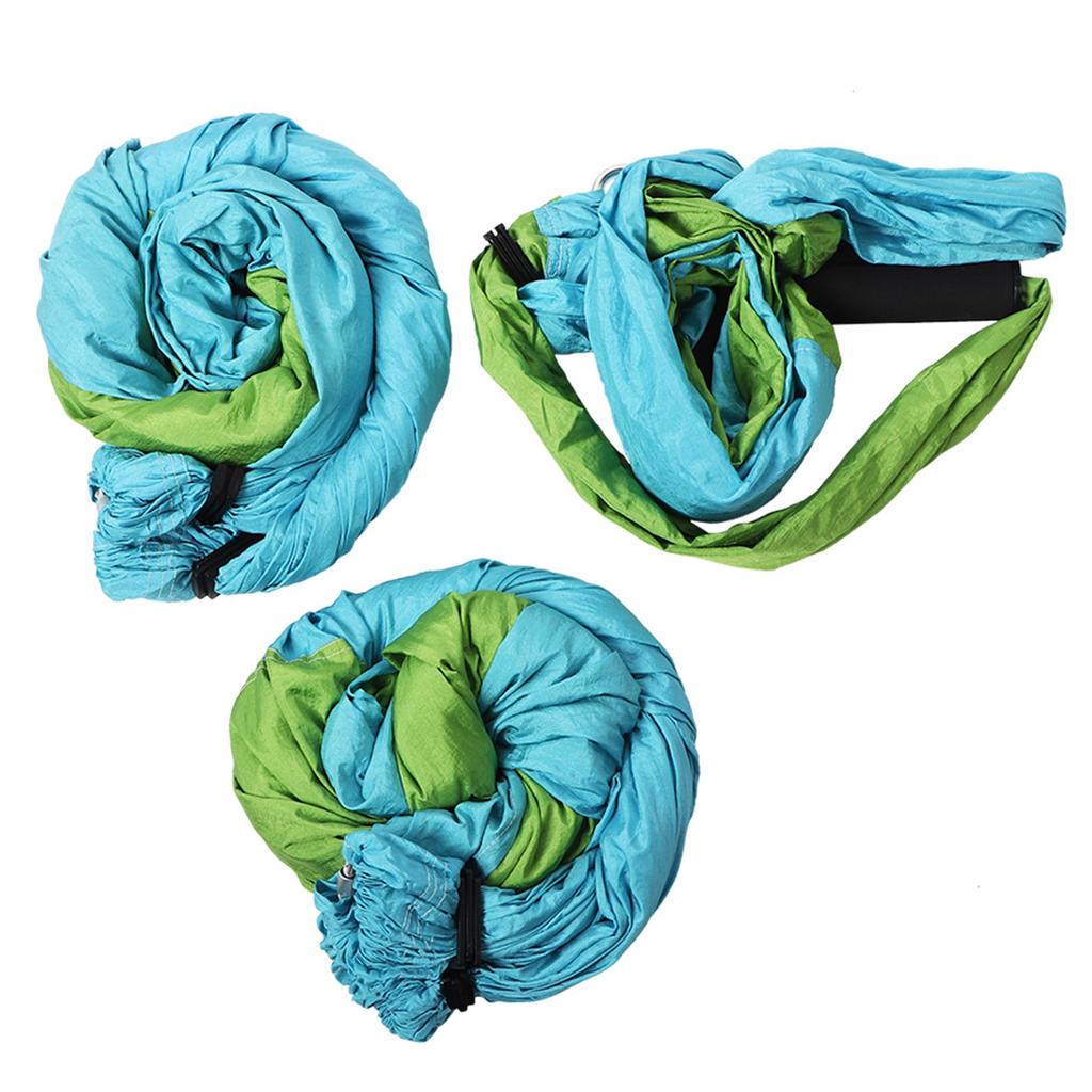 Aerial Fitness Hanging Grip Inversion Trapeze Swing Sling Hammock(Blue Green)
