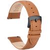 Genuine Leather Watch Quick Release Strap for Men and Elegant Soft Calf Leather Watch Replacement No Tools for Watches and Black Buckle [OTTOODY]