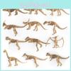 Потрясающая коллекция из 12 моделей скелетов динозавров, изготовленная из высококачественного прочного ПВХ