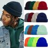 Daily Fisherman Beanie Hat Unisex Sailor Style Autumn Beanie Ribbed Knitted Hats For Men Women Short Melon Winter Hat