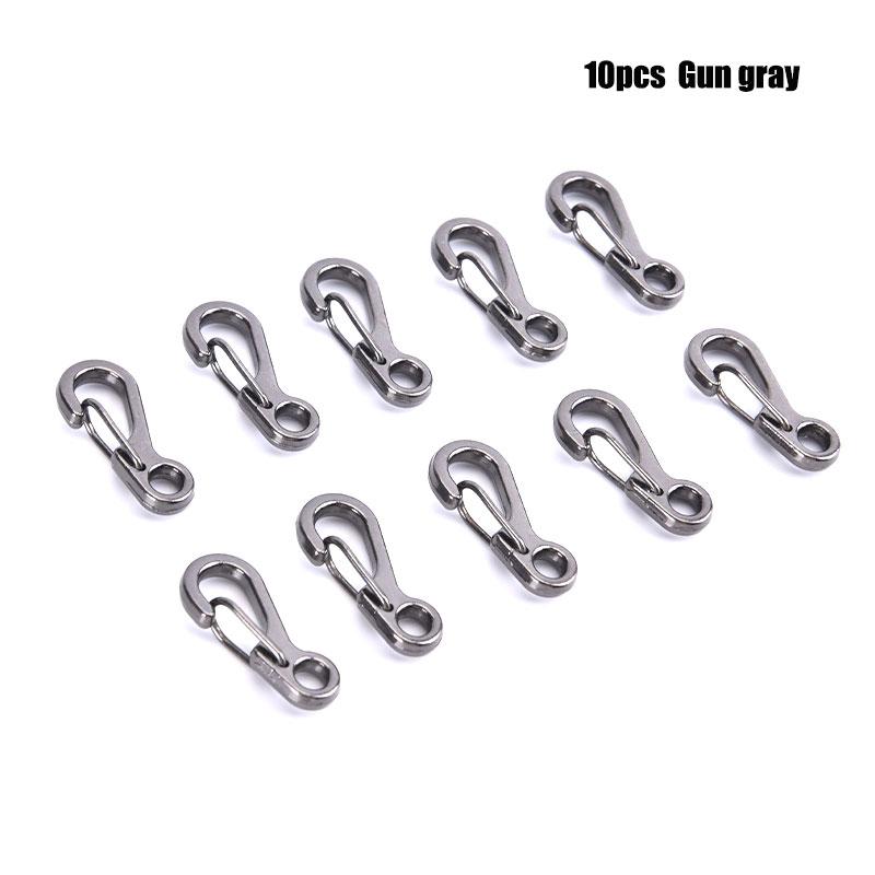 10 шт мини-весенние застежки для рюкзака альпинистские карабины брелок для кемпинга крючки