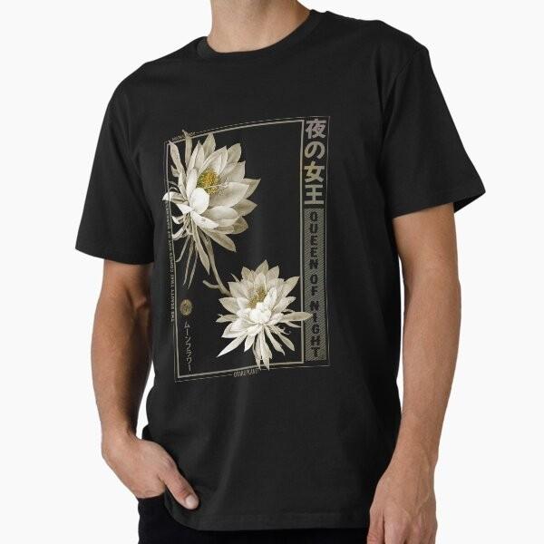 japanese anime moon flower aesthetic Premium T-Shirt M-2XL Gift,