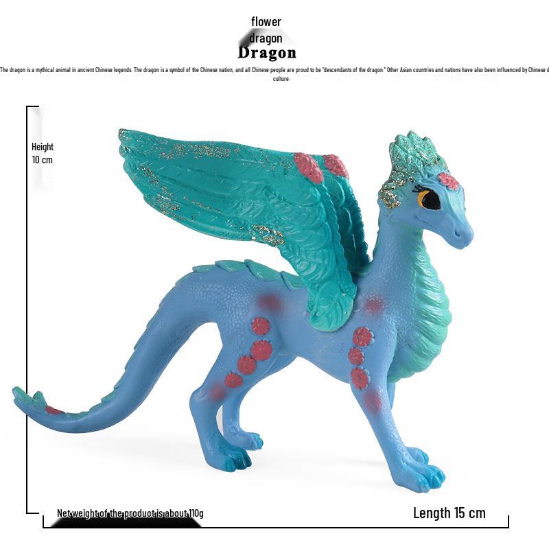 Dinosaur & Dragon Plastic Toy Set: Mythical Animal Figures for Kids