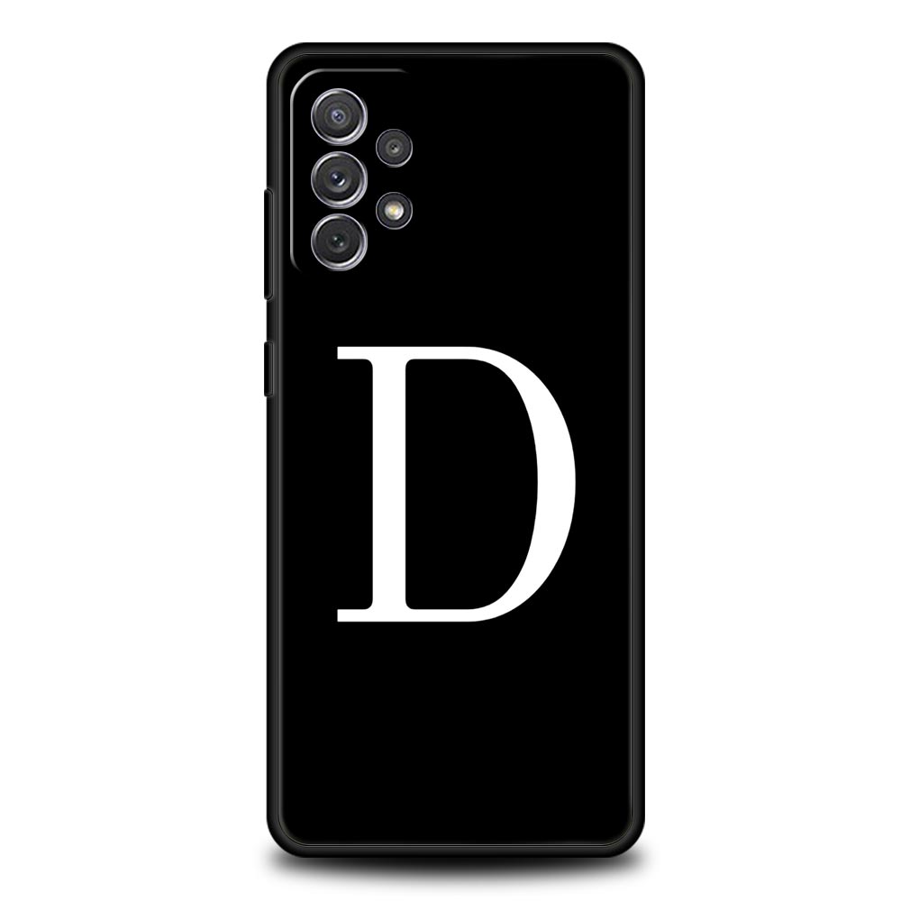 Чехол для телефона с начальной буквой A Z для Samsung Galaxy A17 A07 A55 A35 A25 A15 A05 A33 A31 A23 A21s A13 A41 A73 A53 A51 A71 A03