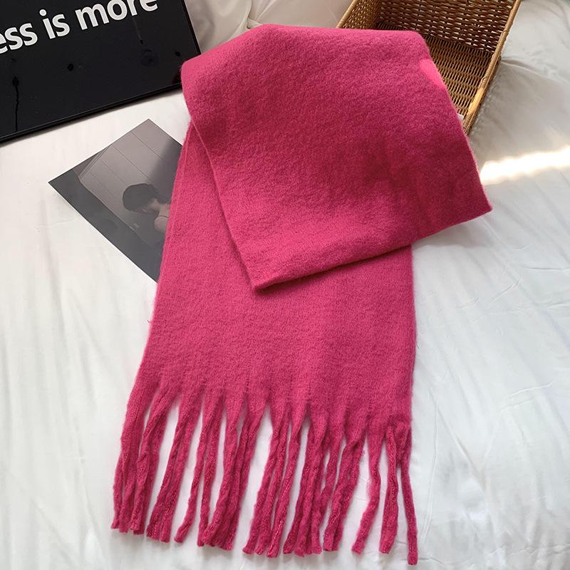 Knitted Scarf Thickened Warm Scarf Women's Winter High-end Warm Scarf Scarf Shawl