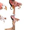 Радужные серьги-клипсы из цветных кристаллов и бусин - Женские серьги-клипсы в стиле колор-блок для отпуска с цветочным дизайном