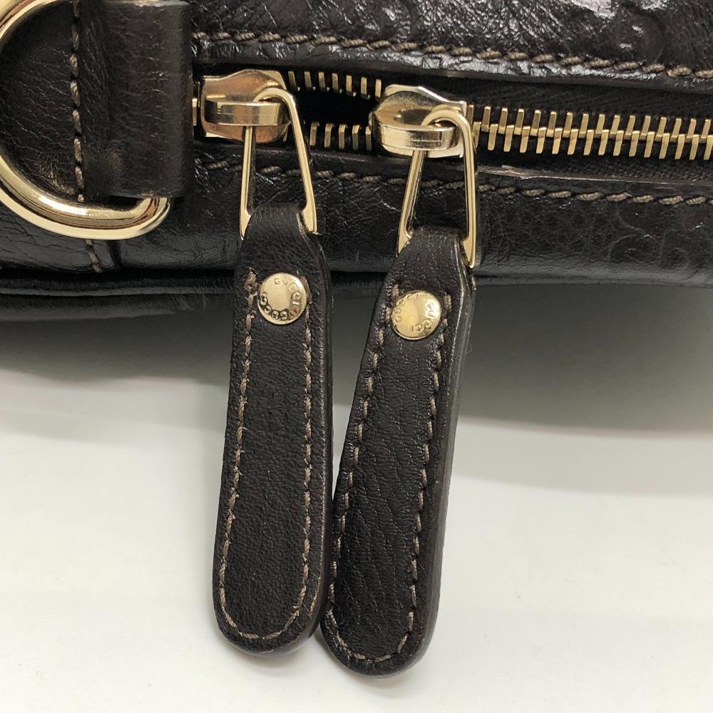 GUCCI 201480 Sima Line Hand Bag Business bag Briefcase Leather Brown