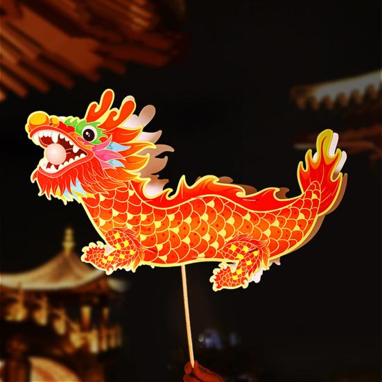 2024 Весенний фестиваль Фонарь Дракона Яркий цвет Традиционный ручной работы DIY Craft Lucky Lantern для празднования Нового года