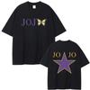 Аниме JoJo's Bizarre Adventure Логотип Графика 100% Хлопок футболка Мужская 2026 Новый Весна Лето женская Харадзюку унисекс Короткий рукав Футболка