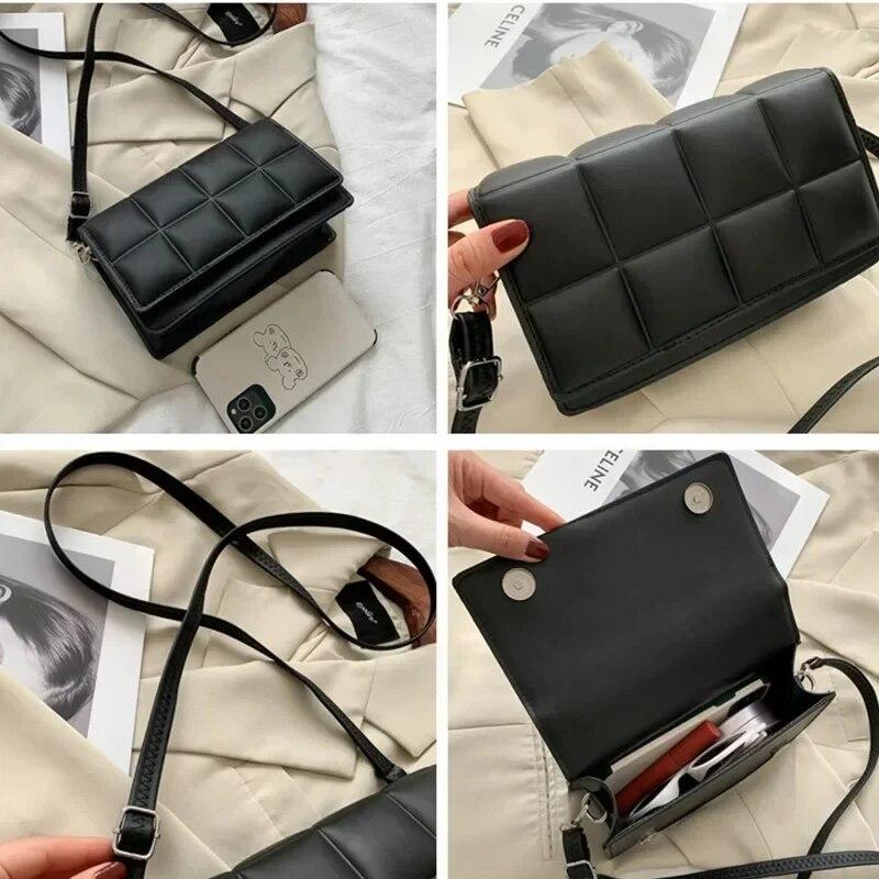 Fashion Brand Designer Women Shoulder Bag Compact Pu Leather Female Crossbody Bag Trend Classic Handle Handbag Women