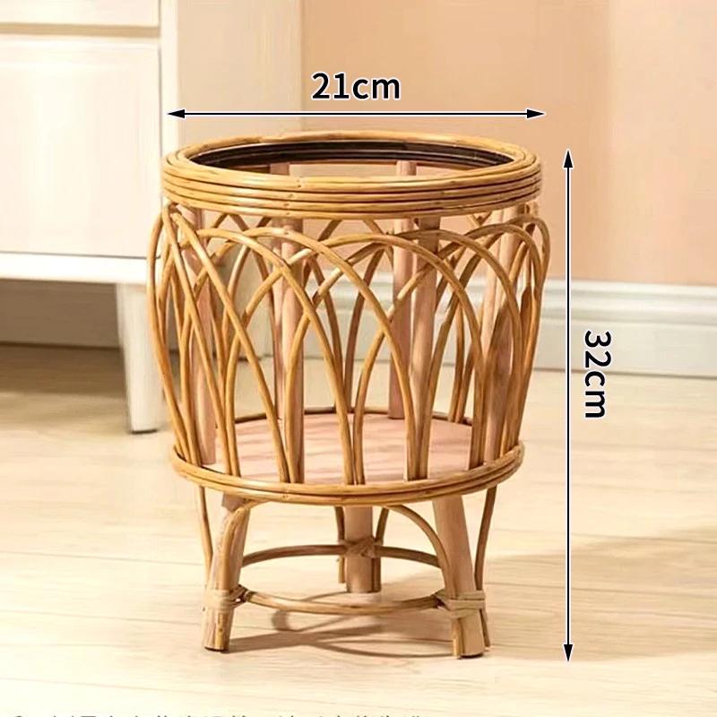 Ins Nordic Flower Pot Basket Wooden Flower Frame Indoor Outdoor Flower Pot Stand Living Room Green Plant Flower Pot Container