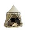 NASSIA Kids' Tent, Indoor Secret Base, Canvas Playhouse for Kids, Easy Assembly, for Girls and Boys, Castle, Kindergarten, Parent-Child Room (Beige)