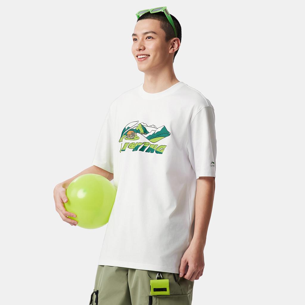 Футболка Li Ning Sports Life Collection Мужская Стандартная Белая Весна AHSV369-1