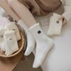 Осенние и зимние милые утолщенные плюшевые носки женские вышитые животные теплые носки до середины икры