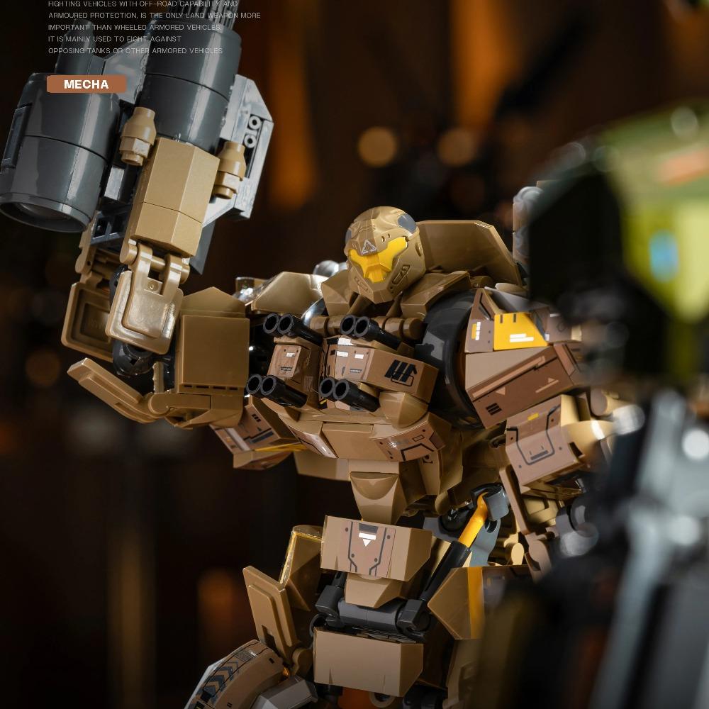 581Pcs Artillery Mobility Robot Model Kit Future Wars Armed Support Educational Building Blocks Set for Children Designer Toy