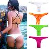 Women's Cheeky Bikini Bottom Low Waisted Thong Rave Bottoms Mid Cut Bathing Suit Bottom for Beach Swimming Pool