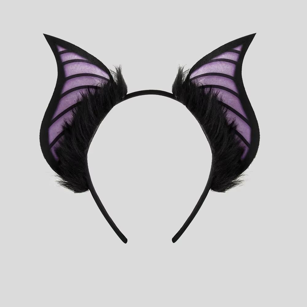 Furry Bat Ears Headband Animal Beast Ears Halloween Hairband Halloween Costume Cosplay Props Party
