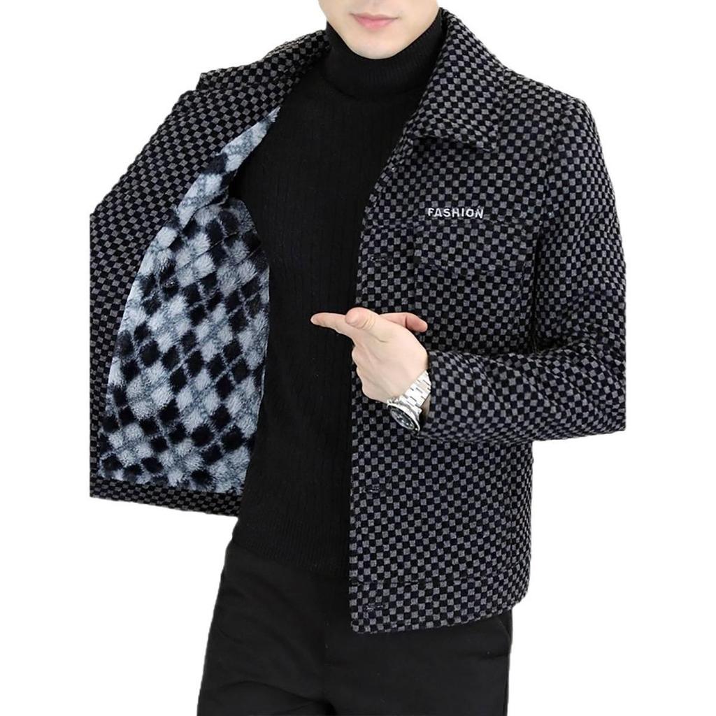 Мужская клетчатая флисовая куртка: Теплая, стильная одежда для зимы и осени