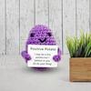 Crocheted Broccoli Doll with Greeting Card Emotional Support Positive Life Knitting Purple-color Potato Doll Stress Relief Comfort Toy