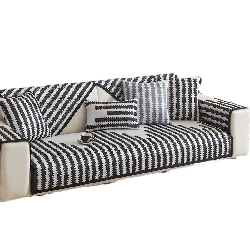 Summer Ice Silk Sofa Cushion Cool But Not Ice Sofa Seat Cushion Non-Slip Light Luxury High Sense New Sofa Cover