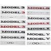 3D ABS Black Model 3 Letters Logo Car Rear Trunk Badge Sticker For Tesla Model X S 3 Y Auto Decal Accessories