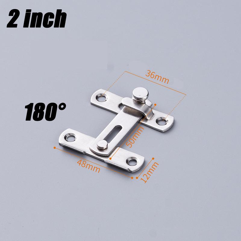 Stainless Steel Door Hasp Safety Buckle Latch Sliding Pet Cage Door Lock Security Hardware With Screws Window Cabinet Home Latch